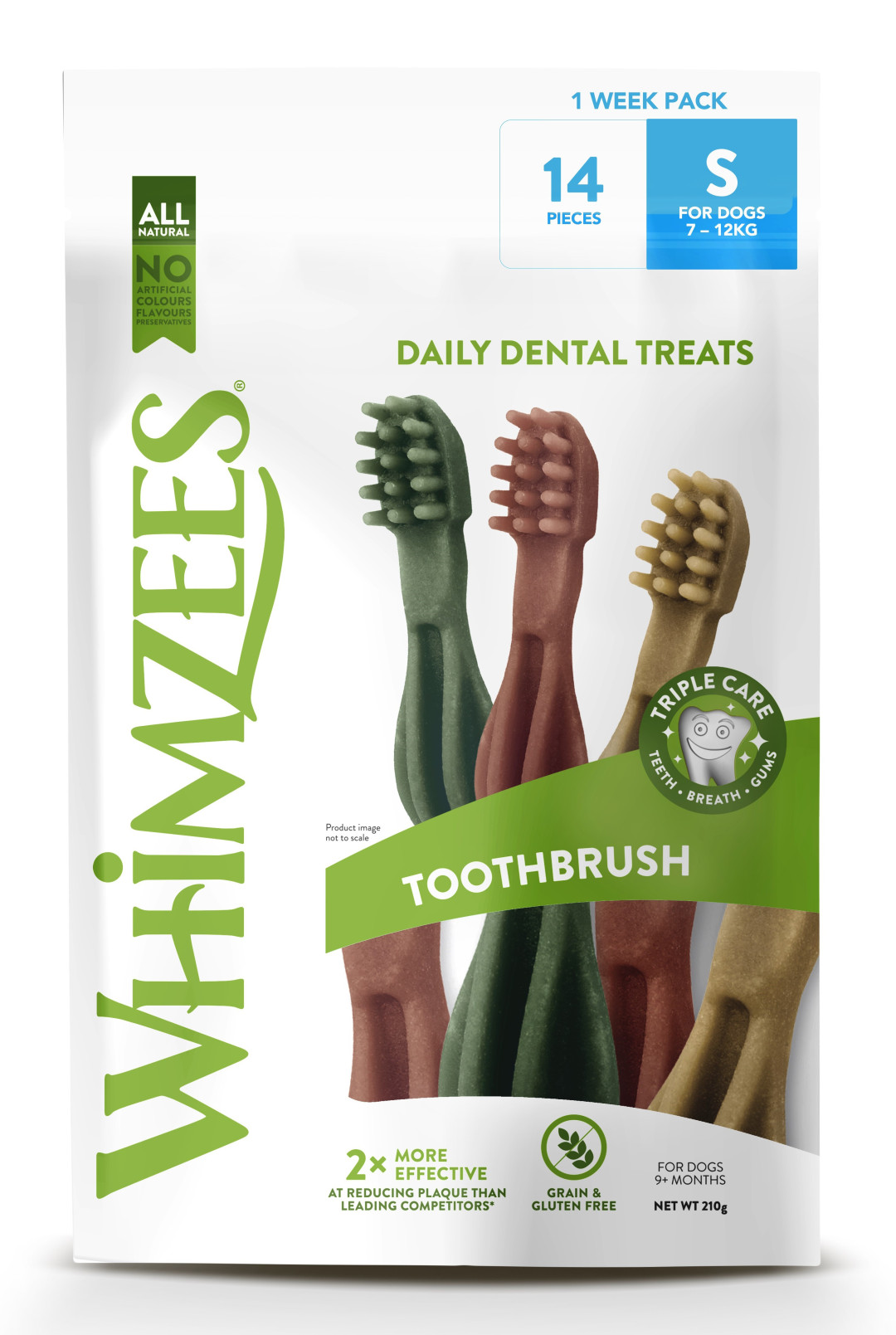 WHIMZEES Week Bag Toothbrush Star S 14 st